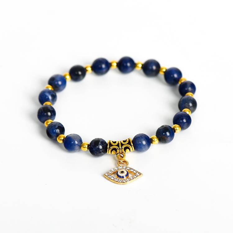 Blue Crystal Evil Eye Protection Bracelet